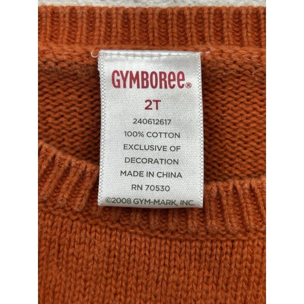 Gymboree fall for monkeys sweater Size 2T autumn thanksgiving halloween Fall